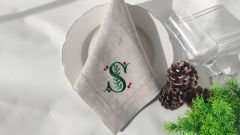 Nakışlı Keten Peçete (Kişiye Özel)