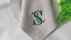 Nakışlı Keten Peçete (Kişiye Özel)